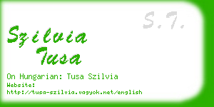 szilvia tusa business card